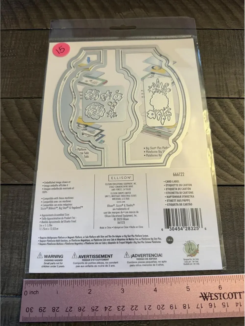 Sizzix Thinlits Card Label Cutting Dies
